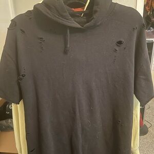 PacSun Dark Gray Distressed Hoodie